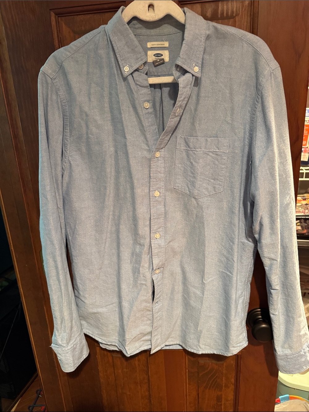 Old Navy Light Blue Long-Sleeve Button-Down Shirt